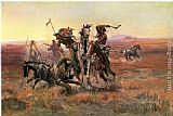 When Blackfeet and Sioux Meet by Charles Marion Russell